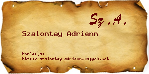 Szalontay Adrienn névjegykártya